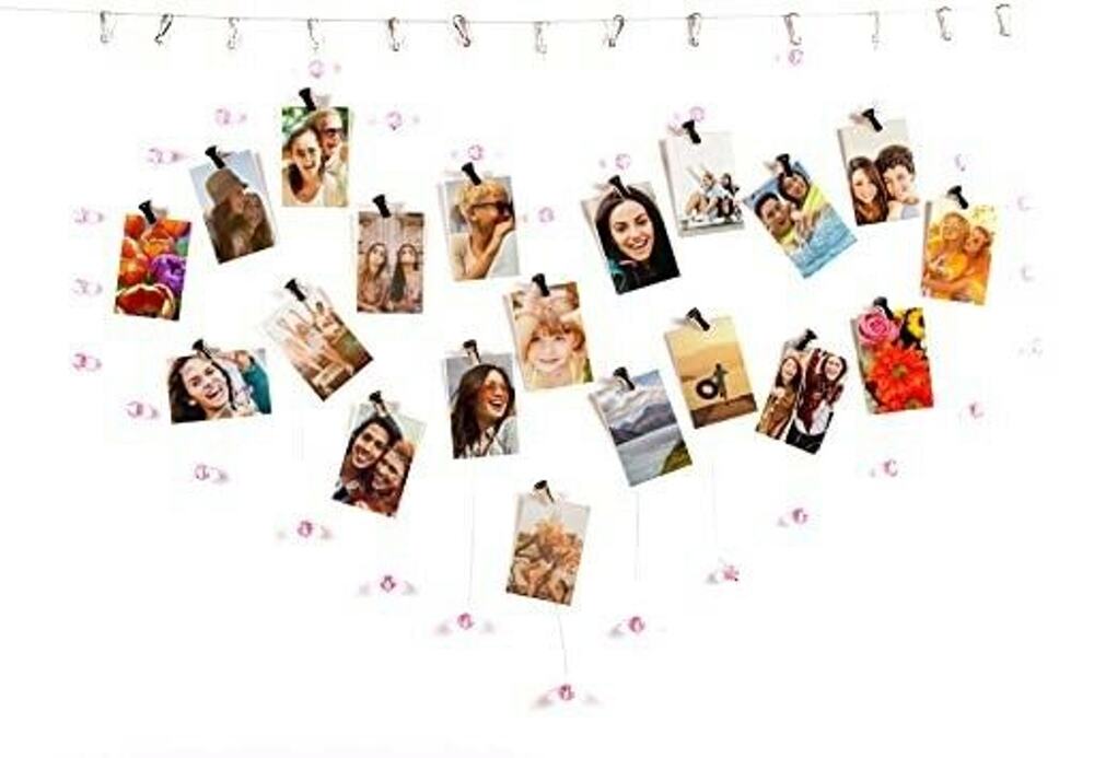 NEW HP Sprocket Crystal Heart Shaped Photo Display Pink Crystals Picture Frame